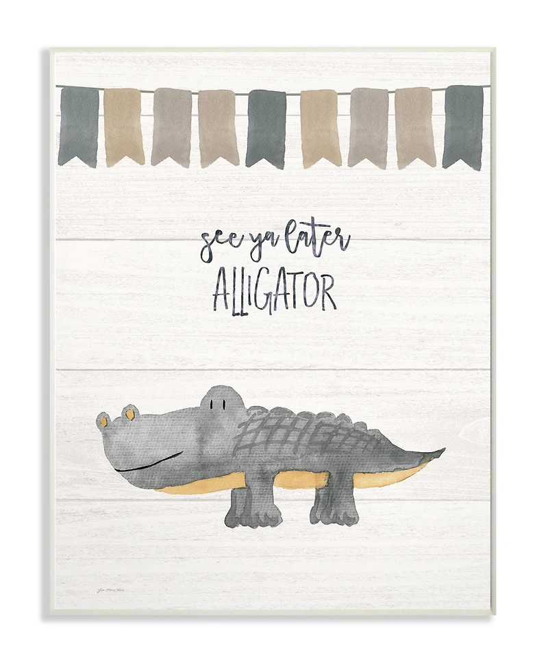 Stupell Industries See Ya Later Alligator Wall Plaque Art, 10" x 15"