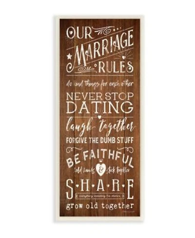 Stupell Industries Our Marriage Rules Wall Art Collection