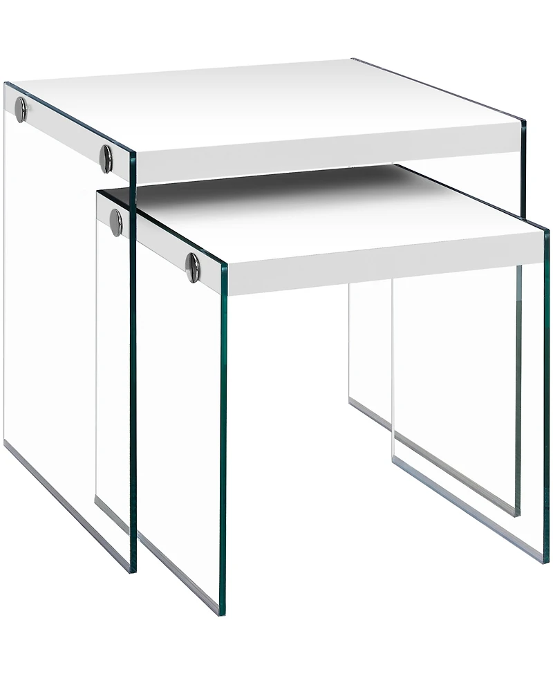 Monarch Specialties 2 Piece Nesting Table Set