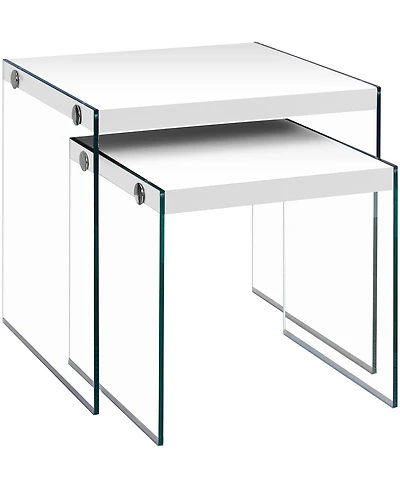 Monarch Specialties 2 Piece Nesting Table Set