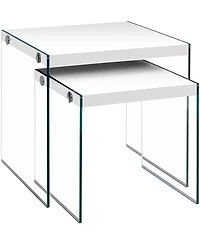 Monarch Specialties 2 Piece Nesting Table Set