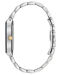 Bulova Men's Diamond-Accent Two-Tone Stainless Steel Bracelet Watch 30.5x45mm, Created for Macy's