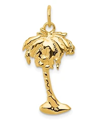 Palm Tree Charm in 14k Yellow Gold