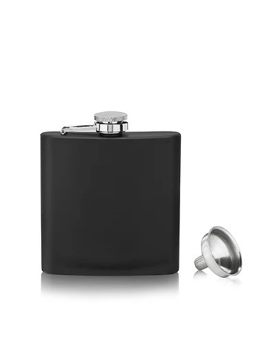 True Brands Flask Matte Black Flask, 6 Oz