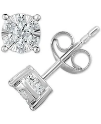 Trumiracle Diamond 1 2 To 2 Ct. T.W. Stud Earrings In 14k White Gold