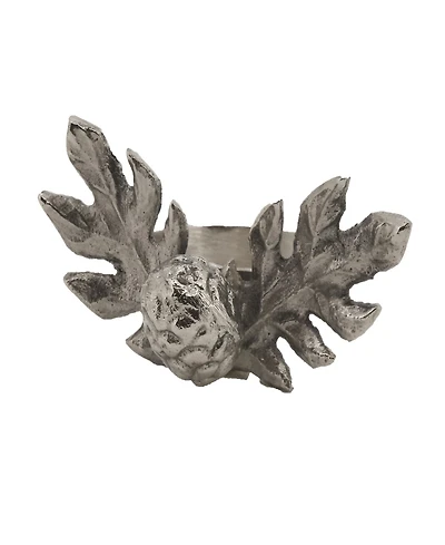 Saro Lifestyle Pinecone Design Rustic Style Napkin Ring, Set of 4