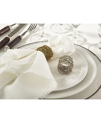 Saro Lifestyle Metal Design Napkin Ring, Set of 4