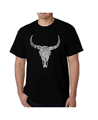La Pop Art Men's Word T-Shirt - Texas Skull