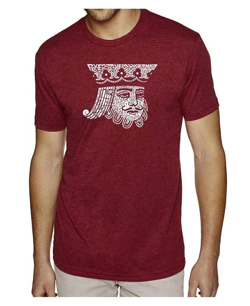 La Pop Art Men's Premium Word T-Shirt - King of Spades