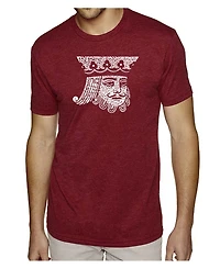 La Pop Art Men's Premium Word T-Shirt - King of Spades