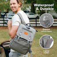 KeaBabies Baby Explorer Diaper Backpack Bag, Large, Waterproof Bags, Multi Functional Backpacks
