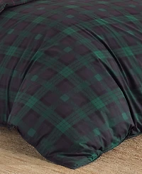 Eddie Bauer Woodland Tartan Green Duvet Cover Set