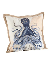 Saro Lifestyle Octopus Printed Decorative Pillow, 20" x 20"
