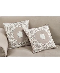 Saro Lifestyle Embroidered Decorative Pillow, 18" x