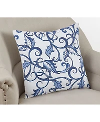 Saro Lifestyle Scrolling Vines Decorative Pillow, 18" x 18"