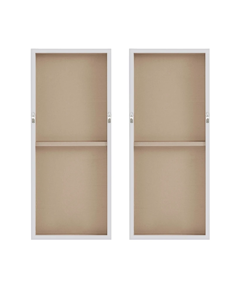 Madison Park Winter Glaze Heavy Textured Canvas with Glitter Embellishment 2-Pc Set