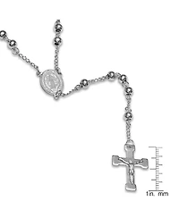 Steeltime Stainless Steel Religious Classic Beaded Rosary with Necklaces
