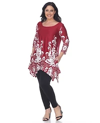 White Mark Plus Yanette Tunic Top