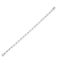 Blue Topaz (8 ct. t.w.) & White Topaz (7/8 ct. t.w.) Tennis Bracelet in Sterling Silver (Also Available In Aquamarine, Peridot and Opal)