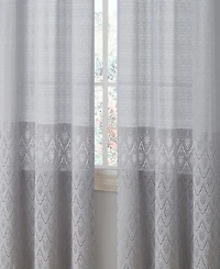 Hlc.me Monaco Premium Soft Decorative Ombre Lace Semi Sheer Light Filtering Rod Pocket Window Treatment Curtain Drapery Panels for Bedroom & Living Ro