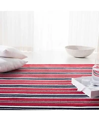 Lauren Ralph Lauren Leopold Stripe LRL2462E Red Outdoor Area Rug Collection
