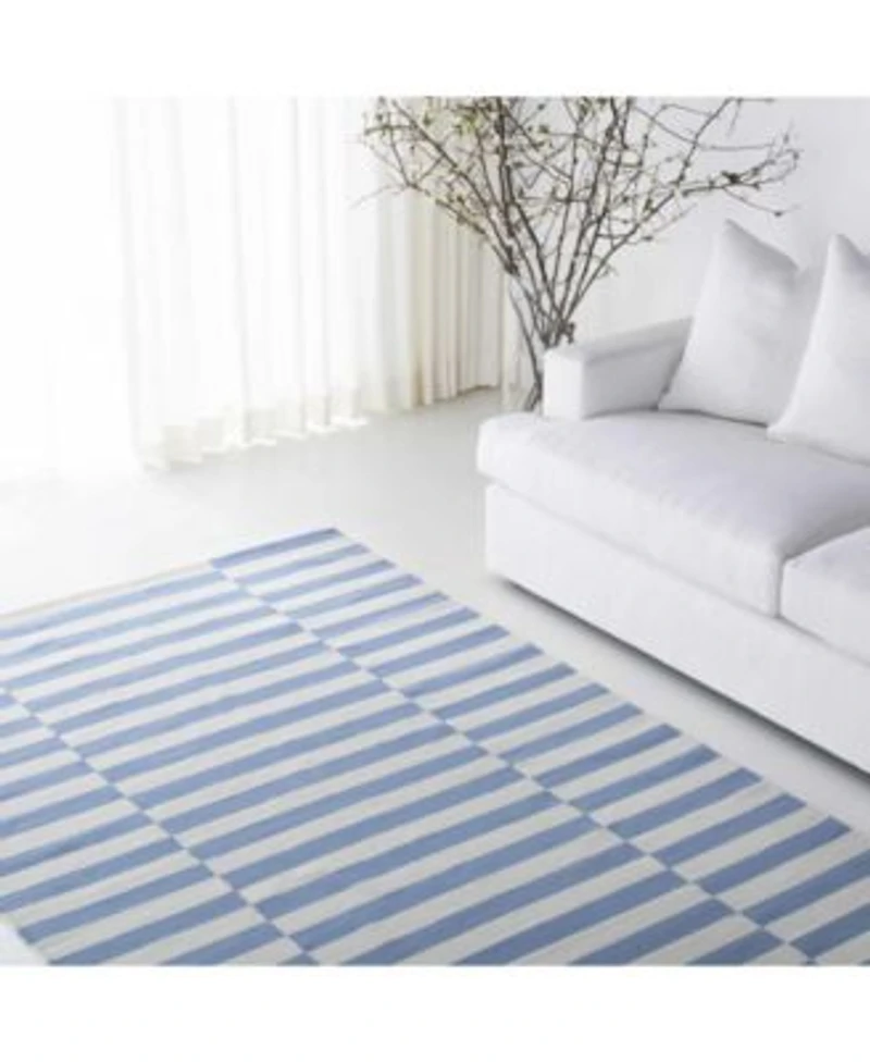 Lauren Ralph Lauren Ludlow Stripe Lrl7350b Chambray Area Rug Collection