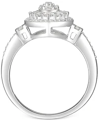 Diamond Oval Starburst Cluster Ring (1/2 ct. t.w.) 14k White, Yellow or Rose Gold