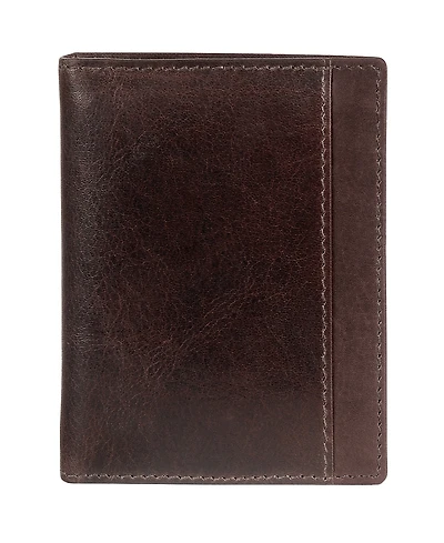 Mancini Casablanca Collection Men's Rfid Secure Center Unique Vertical Wing Wallet