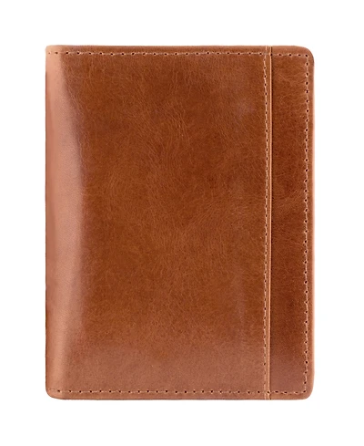 Mancini Casablanca Collection Men's Rfid Secure Center Unique Vertical Wing Wallet