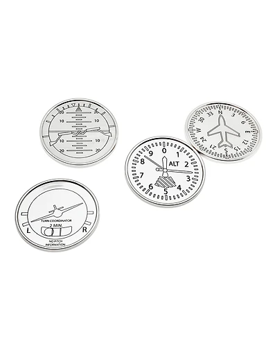 Godinger Airplane Coasters, Set of 4