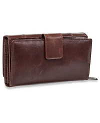 Mancini Casablanca Collection Rfid Secure Ladies Clutch Wallet