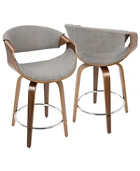 Curvini 24" Counter Stool, Set of 2