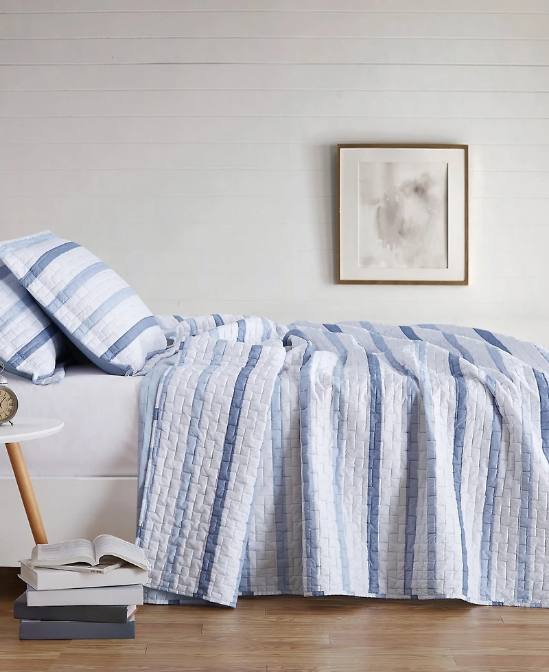 Truly Soft Waffle Stripe 3-Pc. Quilt Set