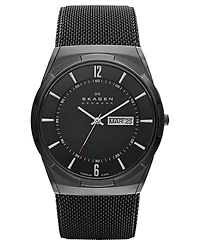 Skagen Men's Melbye Black Titanium Mesh Bracelet Watch 40mm SKW6006