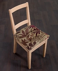 Arlee Home Fashions Leaf Chenille Memory Foam 2-Pack Chair Pads