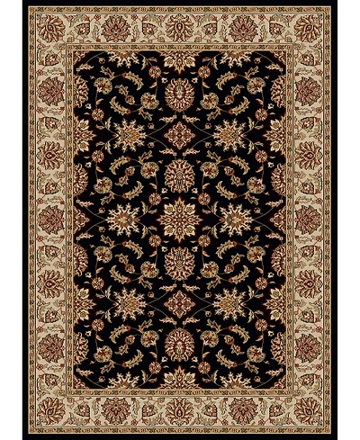 Closeout! Km Home 1592/1010/Black Pesaro Black 3'3" x 4'11" Area Rug