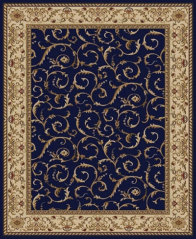 Closeout! Km Home 1599/1551/Navy Pesaro Blue 5'5" x 7'7" Area Rug