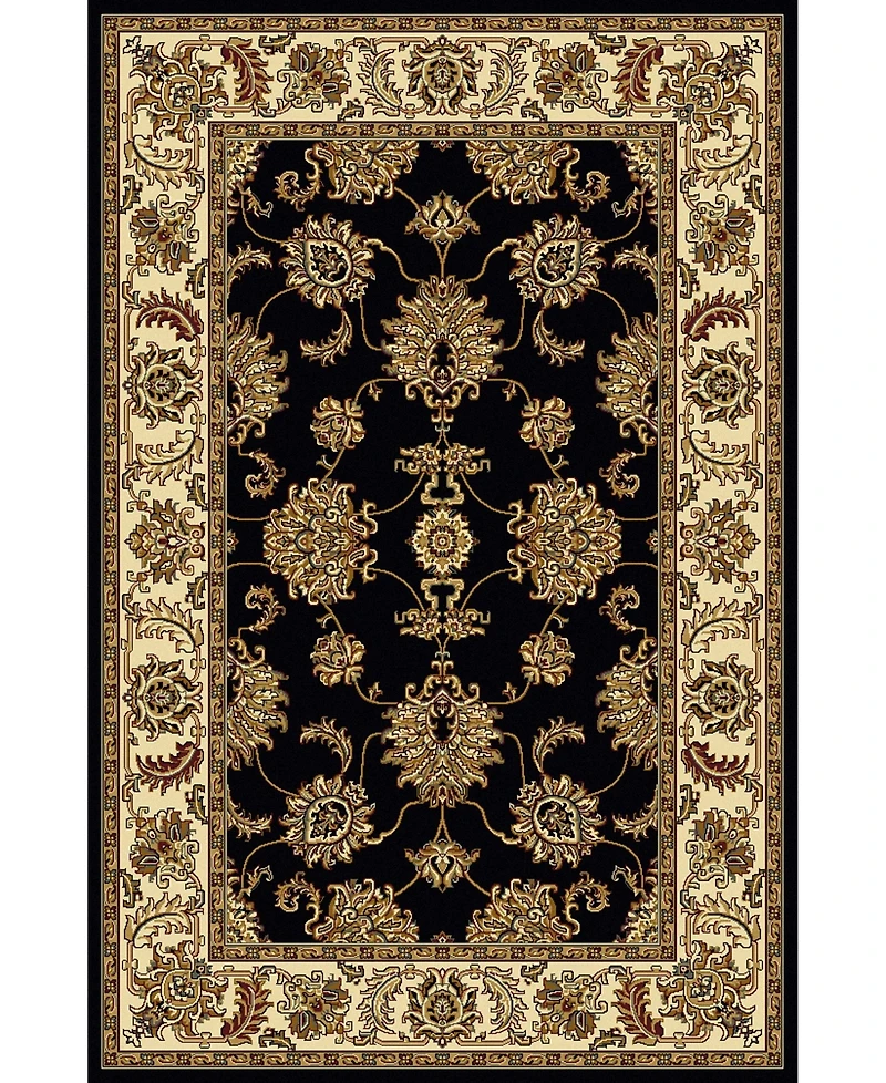 Closeout! Km Home //Black Navelli Black 5'5" x 8'3" Area Rug