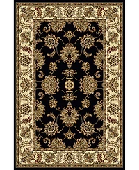 Closeout! Km Home //Black Navelli Black 5'5" x 8'3" Area Rug