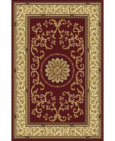 Closeout! Km Home //Burgundy Navelli Red 7'9" x 11'6" Area Rug