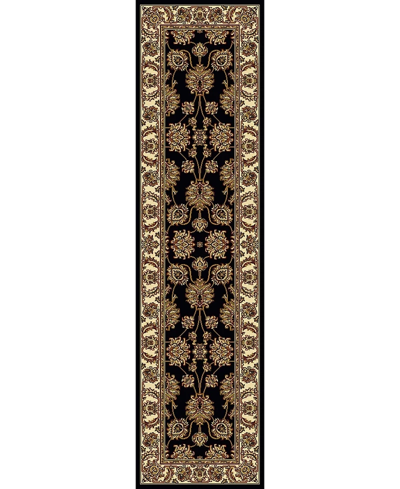 Closeout! Km Home 1330/1224/Black Navelli Black 2'2" x 8' Runner Rug