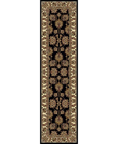 Closeout! Km Home //Black Navelli Black 2'2" x 8' Runner Rug