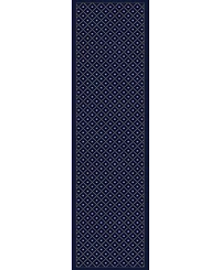 Closeout! Km Home 782/1314/Navy Pesaro Blue 2'2" x 7'7" Runner Rug
