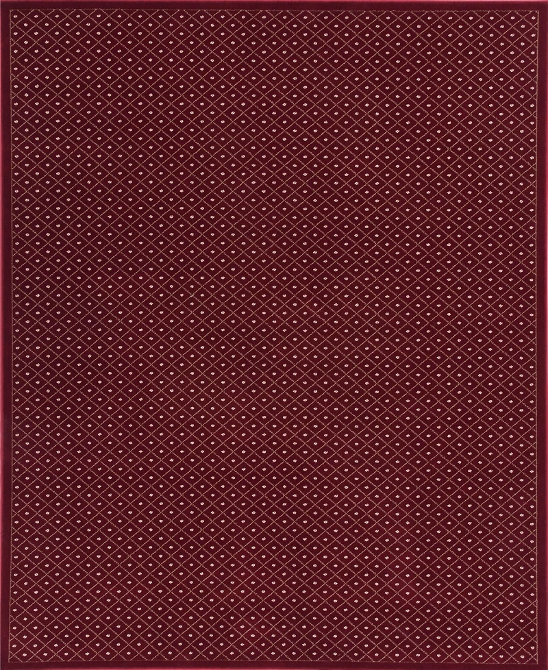 Closeout! Km Home 782/1712/Red Pesaro Red 7'9" x 11' Area Rug