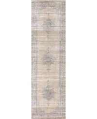Closeout! Km Home 3563/0023/Bone Cantu Ivory/ Cream 2'2" x 7'7" Runner Rug