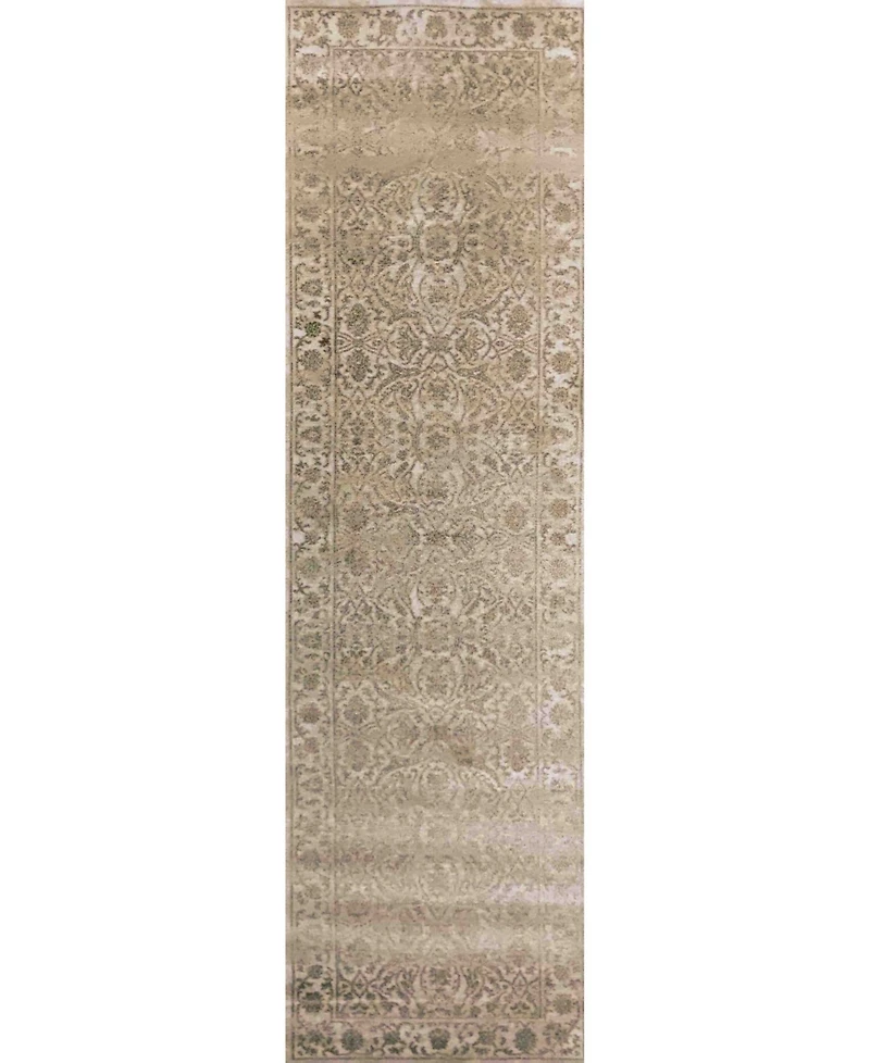 Closeout! Km Home 3564/0023/Bone Cantu Ivory/ Cream 2'2" x 7'7" Runner Rug