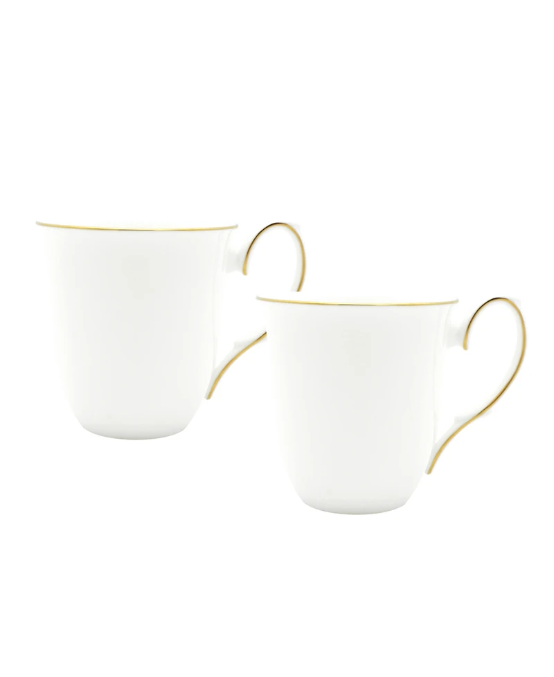 Twig New York Amelie Brushed Gold Rim Mugs - Set of 2