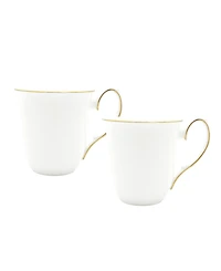 Twig New York Amelie Brushed Gold Rim Mugs - Set of 2