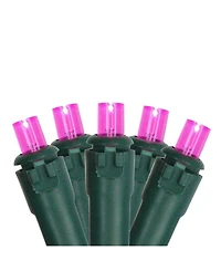 Northlight Set of 50 Pink Led Wide Angle Christmas Lights on Green Wire