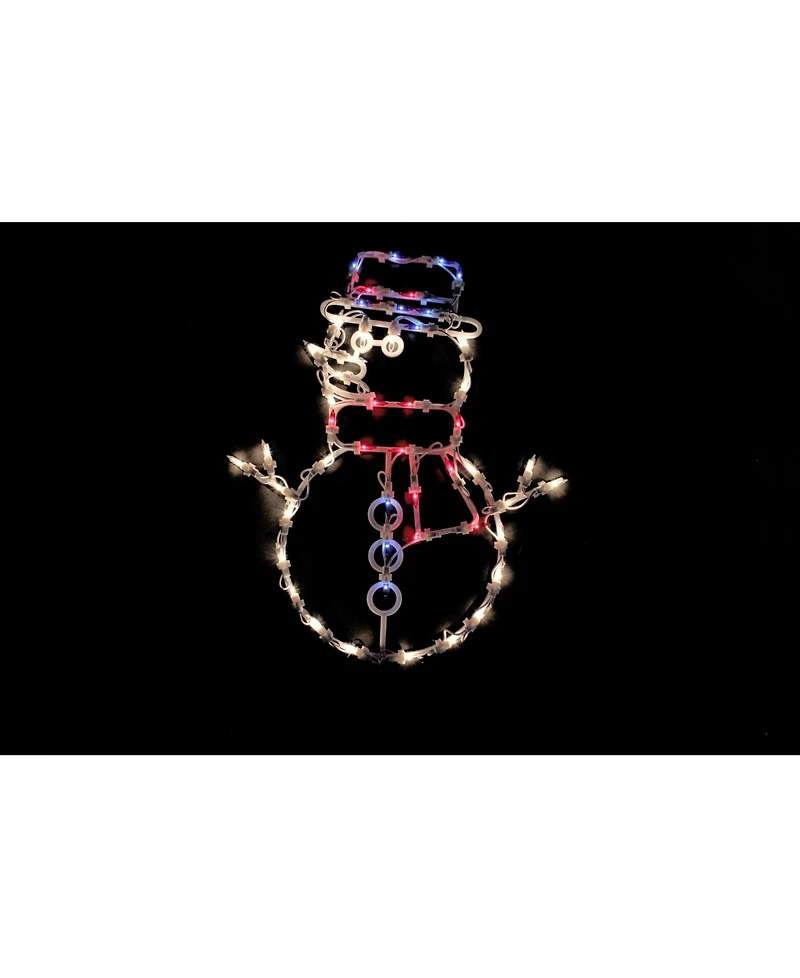 Northlight 18" Lighted Snowman Christmas Window Silhouette Decoration
